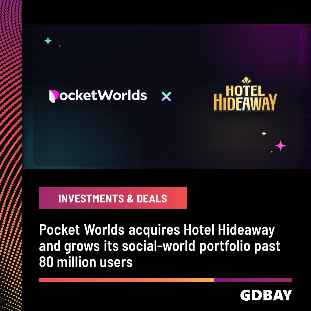 Pocket Worlds acquires Hotel Hideaway and grows its social-world portfolio past 80 million users