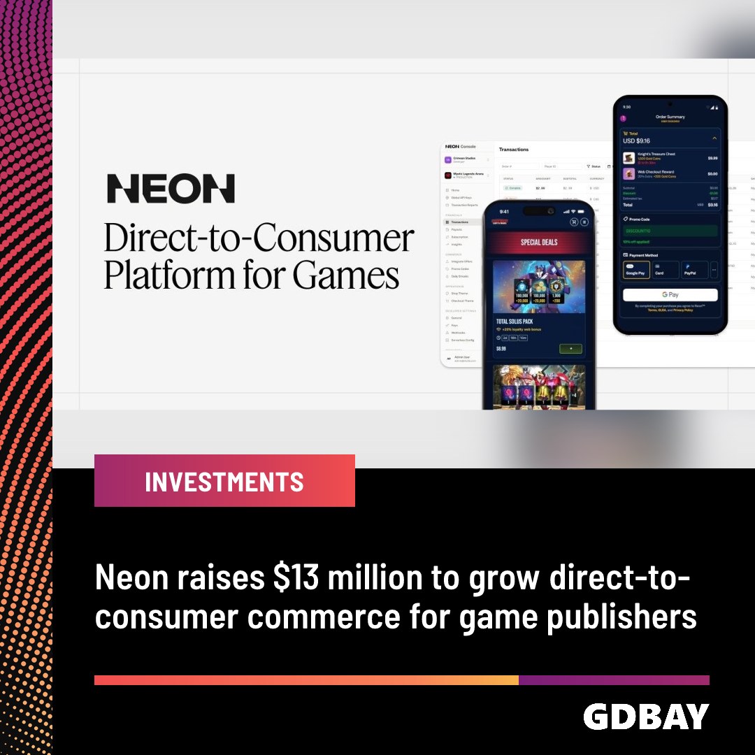 Neon raises $13 million to grow direct-to-consumer commerce for game publishers