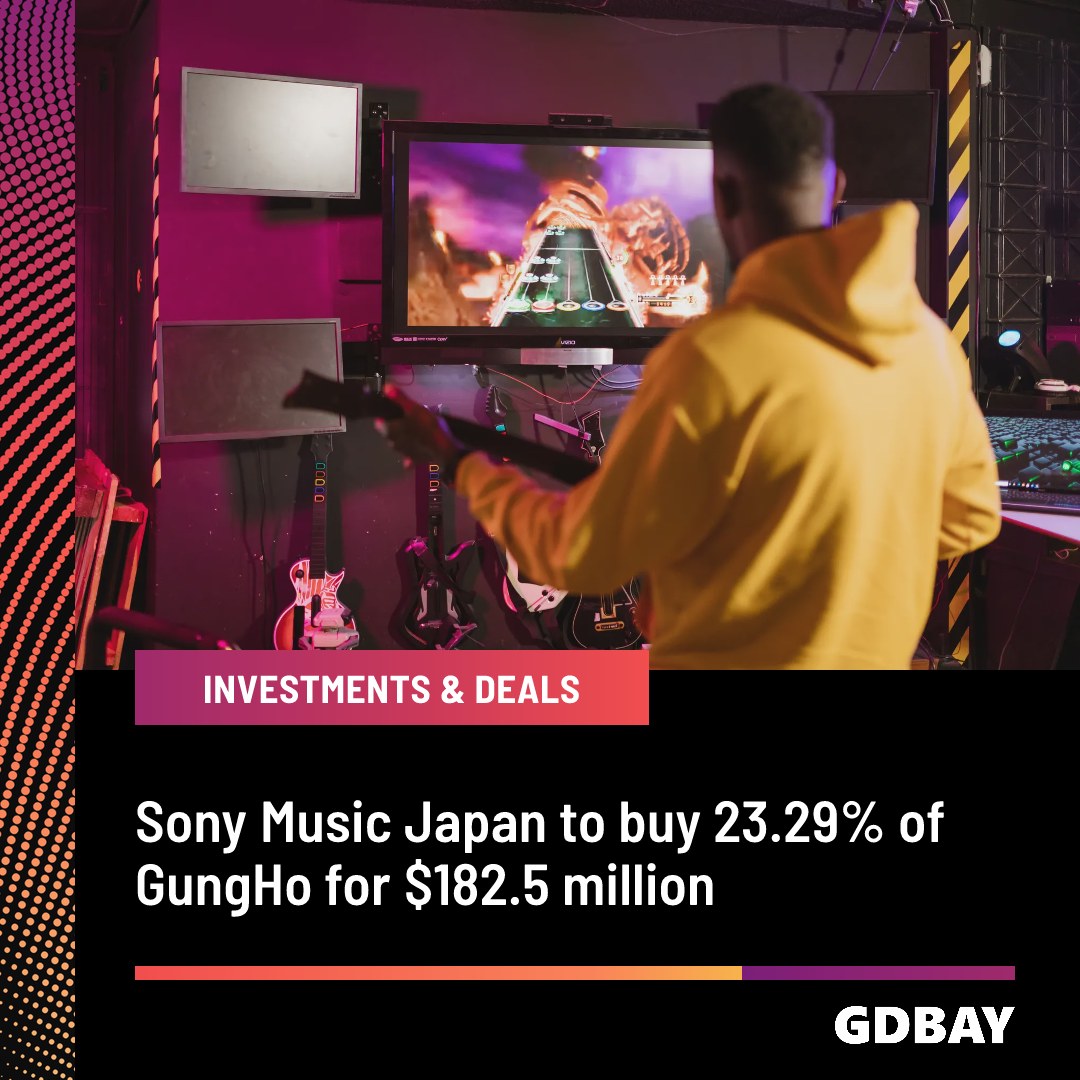 Sony Music Japan to buy 23.29% of GungHo for $182.5 million